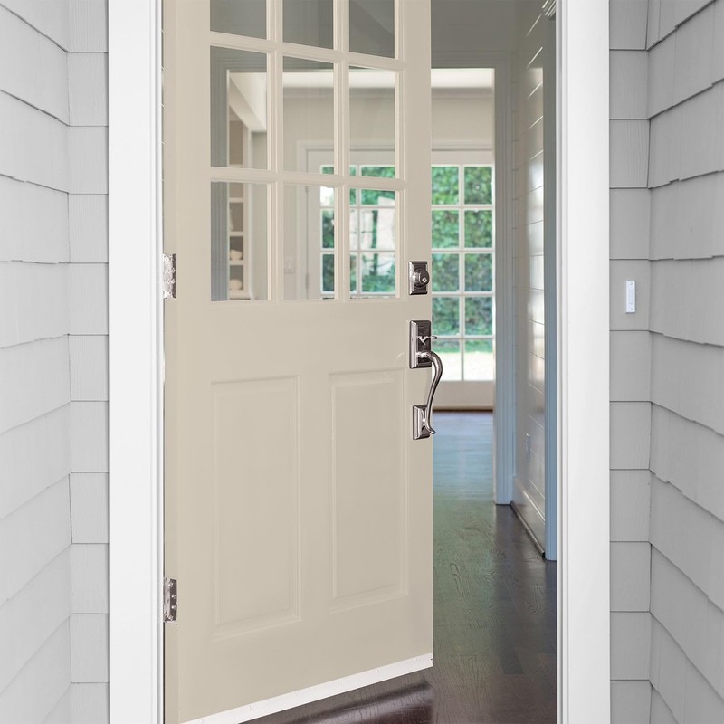 Glidden Exterior Paint + Primer: Greige/Synchronicity, One Coat, Satin, 1-Gallon