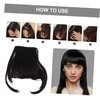FOMIYES 3pcs Clip in Fake Hair Bangs Real Human Hair