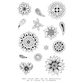 KatKin Krafts KK0038 Full Bloom Stamp Set, 6" x 8", Clear, Clear, 6 x 8 in