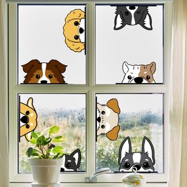 Fujitoya 8 Piece Dog Wall Sticker Car Monotone Bath Removable Stylish