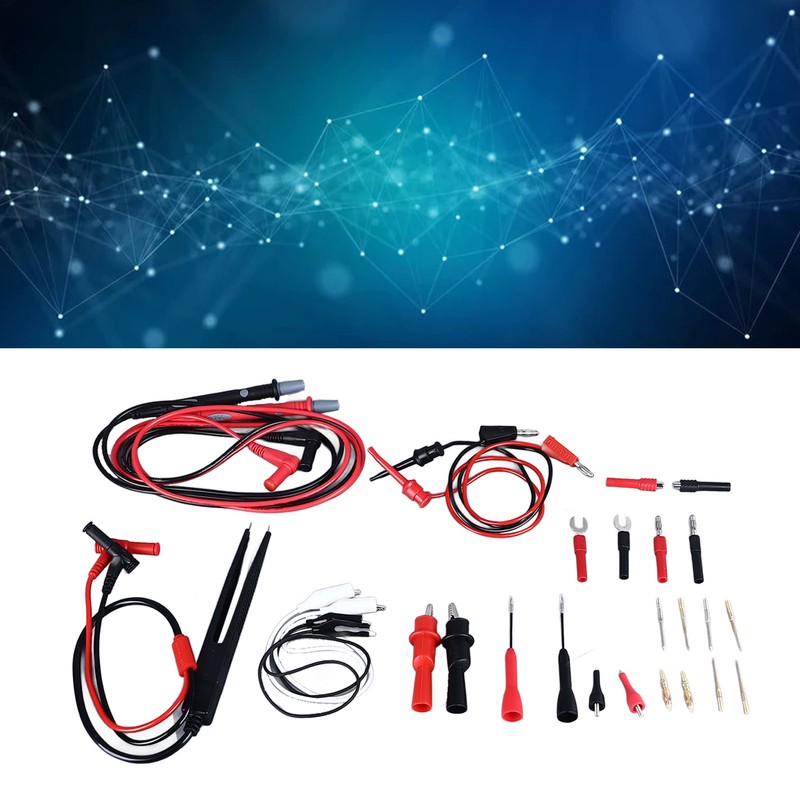 27Pcs Multimeter Test Set Electrical Hook Probes Multifunctional Replaceable Kit