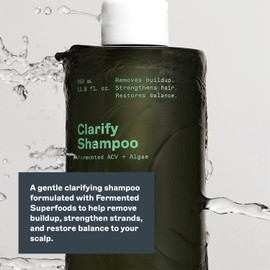 JOOY Clarify Shampoo, Gentle Clarifying Formula with Fermented Superfoods, Removes Buildup, Strengthens Hair & Restores Scalp, For All Hair Types, Including Color & Chemically Treated Hair – 32oz