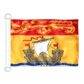 New Brunswick NAUTICAL Flag 18'' x 12'' - Canada - Canadian region of New Brunswick flags 30 x 45 cm - Banner 12x18 in for boat - AZ FLAG