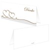 PRICARO 25 Gold Curved Hearts Thank You Cards