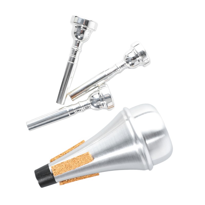 Trumpet Mouthpiece Mute Set 3C 5C 7C Practice Silencer Combination