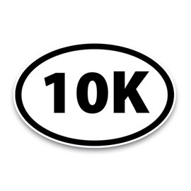 Magnet Me Up 10K Marathon Black Oval Magnet Decal, 4x6 Inches, Heavy Duty Automotive Magnet for Car Truck SUV