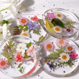 Resin Molds 6-Cavity Deep Round Coaster,Silicone Molds for Resin is 4 Inch Diameter Non-Stick DIY Epoxy Molds,Reusable Coaster Molds for Flower Bouquet Preservation and Crafts