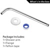 Voolan Shower Arm with Flange and Teflon Tape, Extension Shower