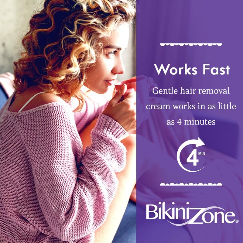 Bikini Zone Crème Hair Remover for Intimate Areas, 2 Oz,