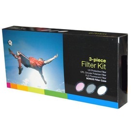 PLR Optics 40.5MM High Resolution 3-piece Filter Set (UV, Fluorescent, Polarizer) For The Sony Alpha NEX-C3, NEX-7, NEX-6, NEX-5T, NEX-5N, NEX-5R, NEX-5, NEX-3, NEX-3N, NEX-F3, ALPHA A3000, A5000, A60