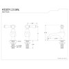 Kingston Brass KS3202AL Restoration Basin Tap Faucet, 3-1/2" Spout Reach,