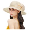 HilyBony Kentucky Wide Brim Hat for Women Organza Derby Hat
