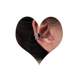 Inateannal Vintage Crystal Stud Earrings Black Onyx Stud Earrings Rhinestone Stud Cartilage Earrings Silver Open Stud Earrings Jewellery for Women and Girls, Crystal