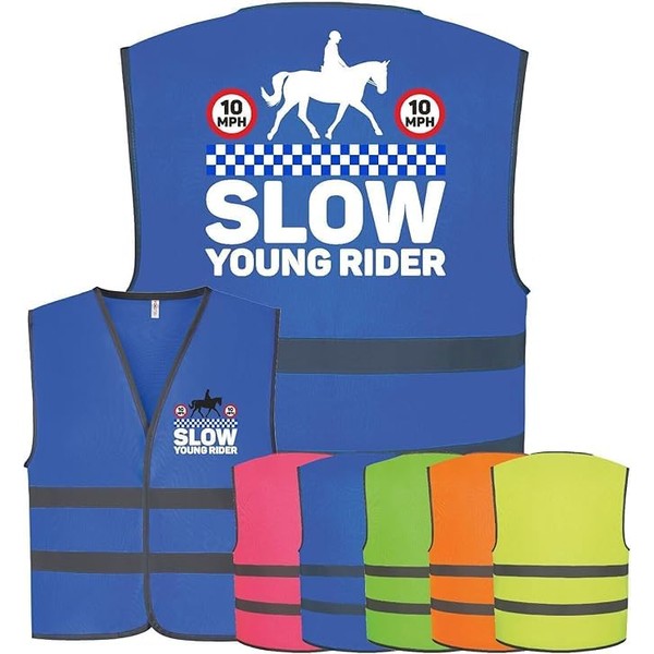 Corporate Togs Kids Children's Equine SLOW YOUNG RIDER Printed Vest