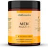Men Multivitamin + con 200 capsulas. Multivitamínico para Hombre con Vitaminas y Minerales, Creatina, Vitamina C, D (400 IU), Zinc, BCAA, Ginseng, Hierro, Selenio, Guaraná, Ginseng y Complejo B