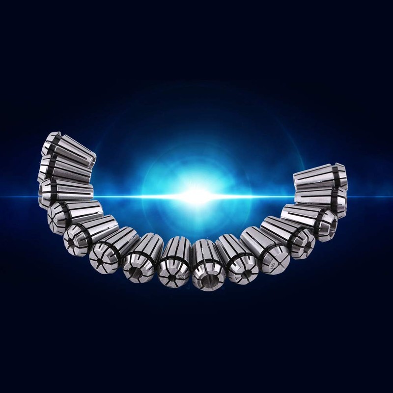 15pcs ER11 Spring Collet Set - 1mm, 1.5mm, 2mm, 2.5mm,