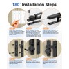 BiceNoning 90/180 Degree Barn Door Lock, Flip Combination Latch Lock,