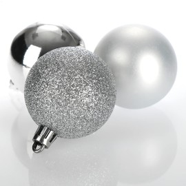 com-four® 16 x Christmas baubles - plastic Christmas tree baubles for Christmas - tree decorations for the Christmas tree - Christmas tree decorations