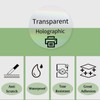2" Round Transparent Thermal Label Stickers, Holographic Clear Self-Adhesive Direct