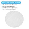 PATIKIL 6" Diameter 304 Stainless Steel Perforated Sheet, 2 Pcs