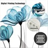 LIVETTY Blue Floral Fabric Shower Curtains Water Mould Proof 180x180cm