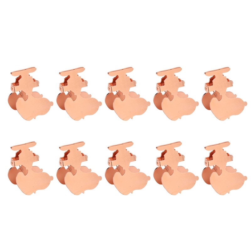 10pcs Metal Binder Clips Innovative Cartoon Cute Shape Electroplated Rustproof