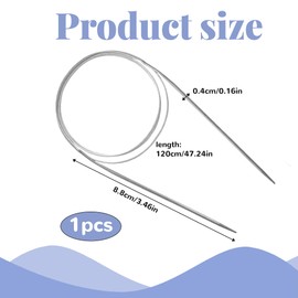1PCS 4mm Circular Knitting Needles Stainless Steel Knitting Needles 4mm Round Knitting Needles Double Pointed Circular Needles for Knitting Blanket Knitting Large Projects Gloves Scarves