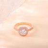 Anillo solitario de circonita cúbica para el día de la