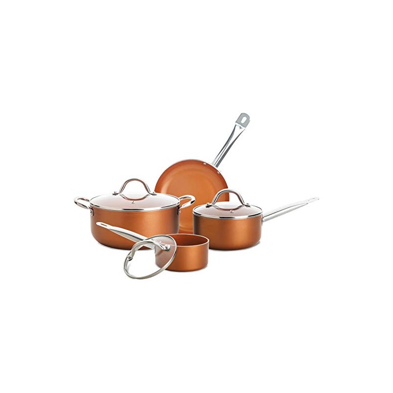 Culinary Edge Cookware Set, 7 PC, COPPER