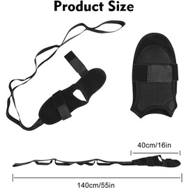1 Pack Yoga Stretching Strap,Black Calf Stretcher with Adjustable loops,6 Loop Fitness Fascia Stretcher,Flex Strap,for Exercise Rehabilitation Pilates Leg Calf Body Training