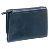 Mancini South Beach RFID Secure Medium Clutch Wallet, Blue