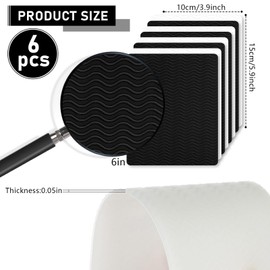8 Pack Shoe Sole Protector - Self-Adhesive Anti-Slip Grips for High Heels & Boots | Shoes Non-Slip Bottom Covers for Women (6 x 4inches, Clear and Black)