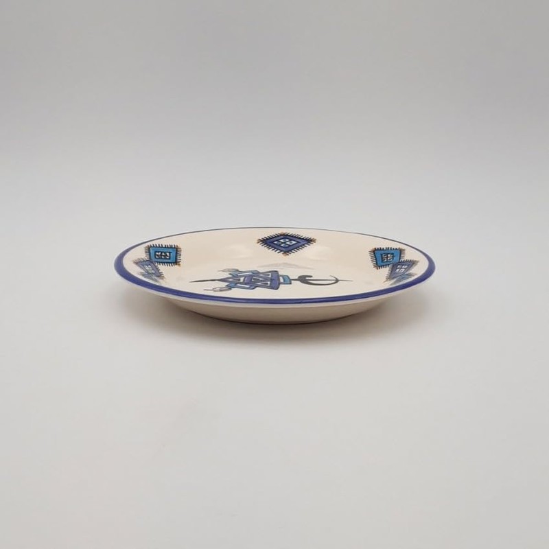 Sahel Blue Flat Plate - Diameter 24 cm