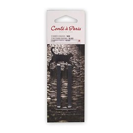 Conté à Paris 2B - Lápices de bocetos de 2 Unidades, Negro, 2.5X.25