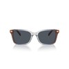 COACH Men's HC8398U Universal Fit Square Sunglasses, Pecan Blue Grey