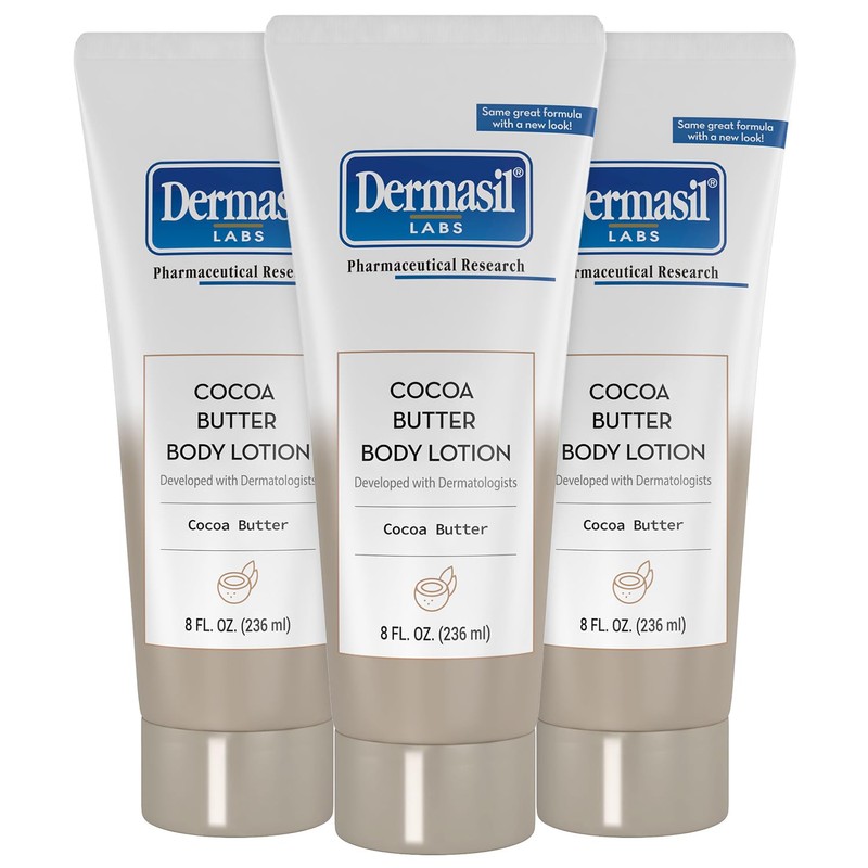 Dermasil Loción corporal hidratante Dermasil COCOA BUTTER de 10 onzas