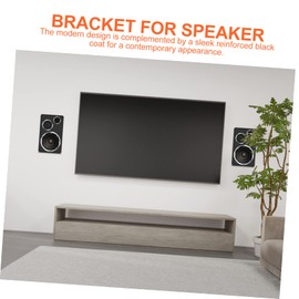 Gatuida 2 Sets Audio Stand Bookshelves Wall Mounted Wall Mount Bookshelf Surround Bracket Clamp Wall Mounted Speakers Bookshelf Speaker Wall Mount Soundbar Wall Bracket Abs Satellite White