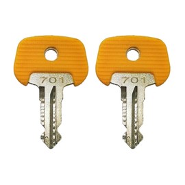 BODYA Ignition Switch Key 2pcs Replacement 701 Yellow for Jungheinrich Forklift Ant Forklift Komatsu 28520480