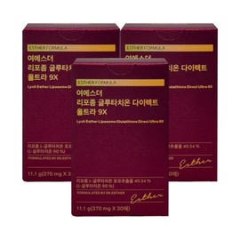 Esther Formula Yeo Esther Liposome Glutathione Direct Ultra 9X / 370mg / 여에스더 리포좀 글루타치온 다이렉트 울트라 9X / 370mg X 30매 / 3개 / DY