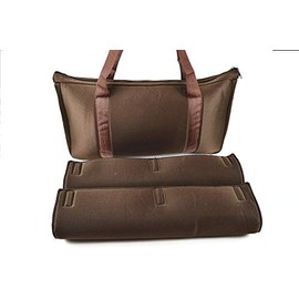 American Mah Jongg,Western Mah Jong Set Soft Carry Bag with 2 Pcs Combo Racks and Tiles Holder (Trays) Wrapper. (Coffee)