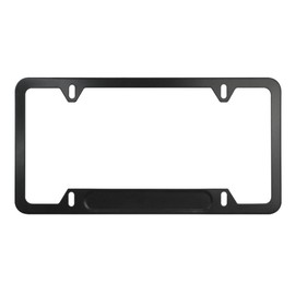 Lyaciomn 2 PCS Car License Plate Holder Protective Frame Black Metal Automotive Supplies License Plate Holder