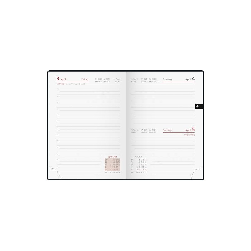 rido/idé Pocket Diary Model Technik III (2025), 1 Page =