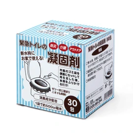 Como Life Emergency Toilet Coagulant, 30 Packs, Emergency Toilet Coagulant, Emergency Toilet, Emergency Toilet, Disaster Preparedness Goods, Simple Toilet, Deodorizing Ingredients Formulated in 1