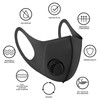NUÜR 2pcs Fabric Reusable Face Mask, with Air Valve and