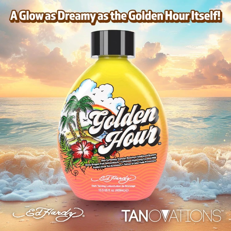 Ed Hardy Golden Hour Tanning Lotion 13.5oz New 2025