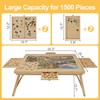 HALLYBEE Puzzle Table 1500 Pieces Wooden Puzzle Board with Legs,