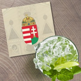 Unbranded Hungary Coat Of Arms 4'' X 4'' Square Wooden Coaster