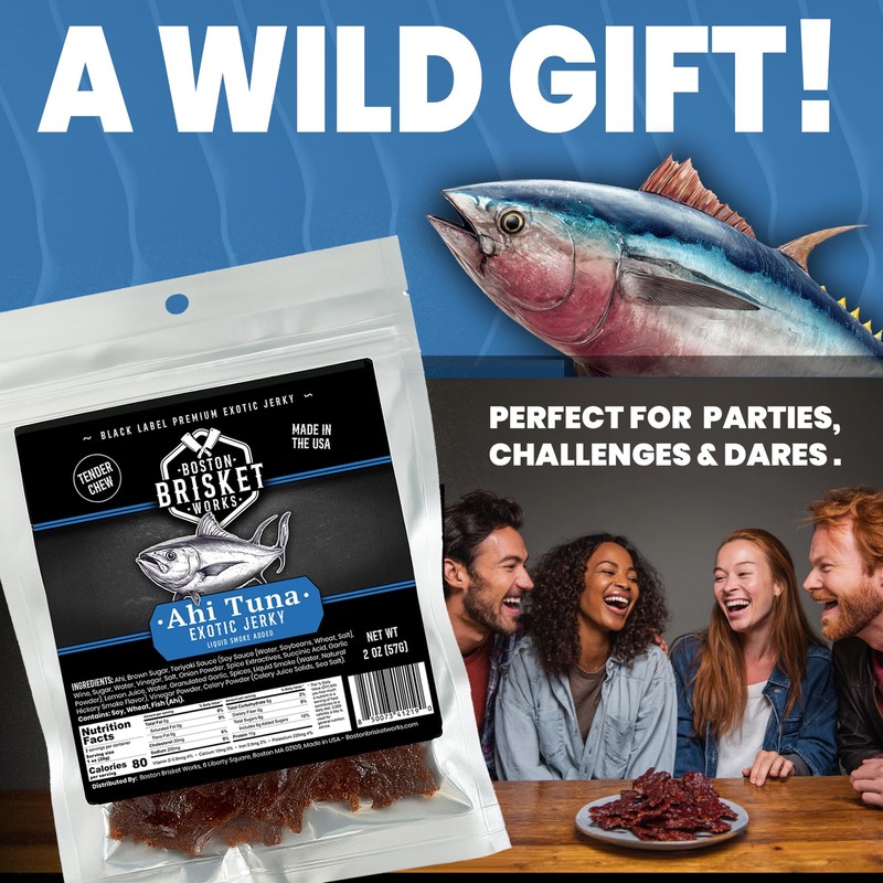 AHI TUNA JERKY – 100% Ahi Tuna Steak Meat -