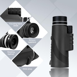 Free Soldier 10 x 40 Zoom Monocular Binoculars, Lightweight Telescope for Adults, Telescope Suitable for Bird Watching, Travel, Concerts, Outdoor Sports