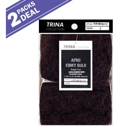 Awesome Human Hair Braids Afro Kinky Bulk (14-16") (Pack of 2, 613)